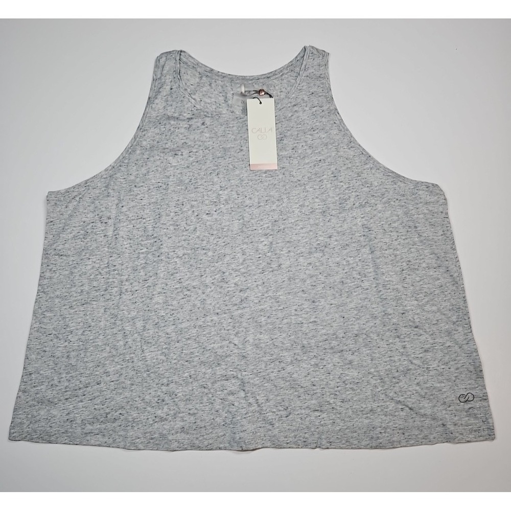 Calia Everyday Womens Gray Racerback Athletic Tank Top‎ Size 2X NWT